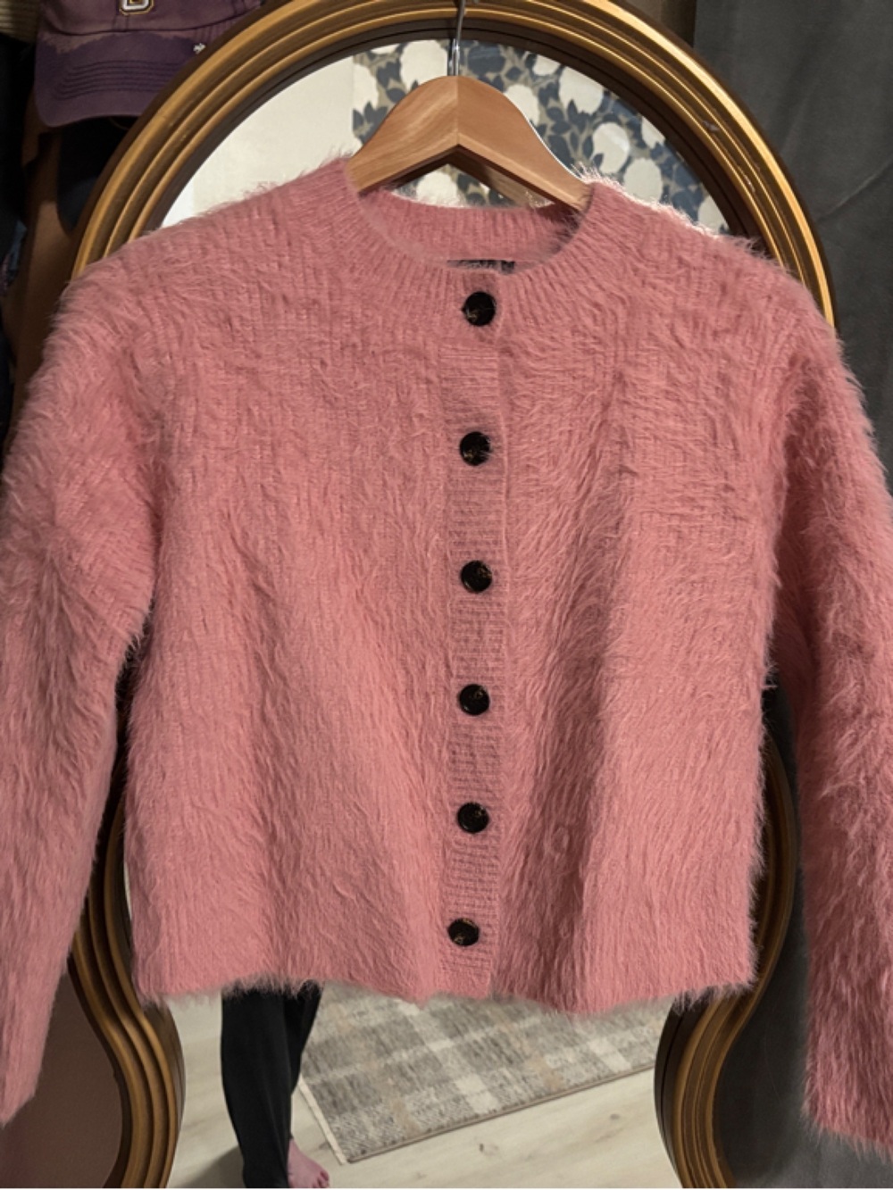 Rails Soft Pink Fuzzy Crewneck Sweater